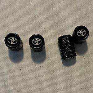 Toyota Logo valve Stem caps in black set of 4 NWT